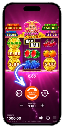 Pink Joker slot: avviare il giro con il tasto Spin o attivare il Turbo Mode